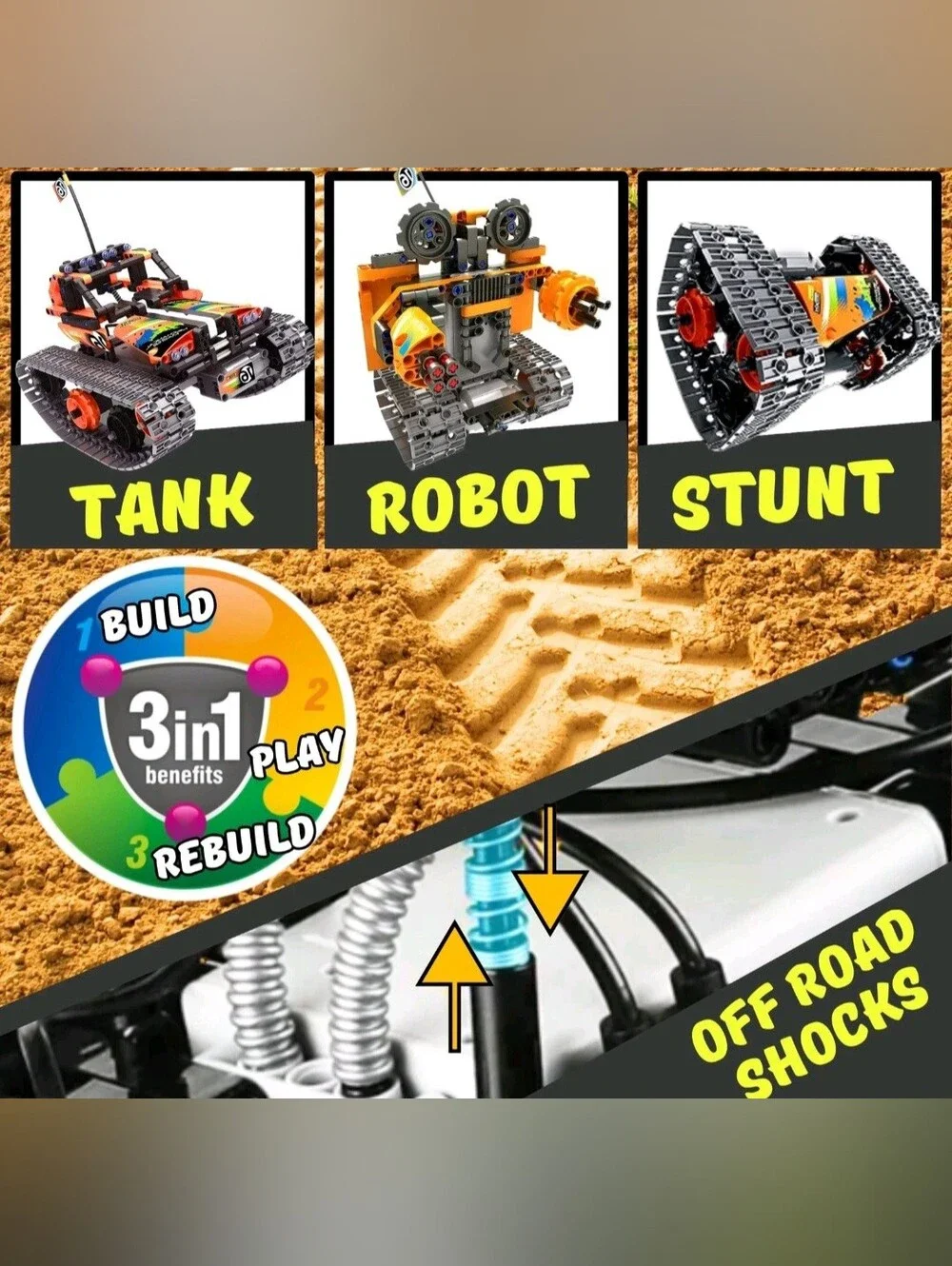 Kididdo Remote Control Building Toys STEM Robot Kit Incomplete FOR REPLACE PARTS